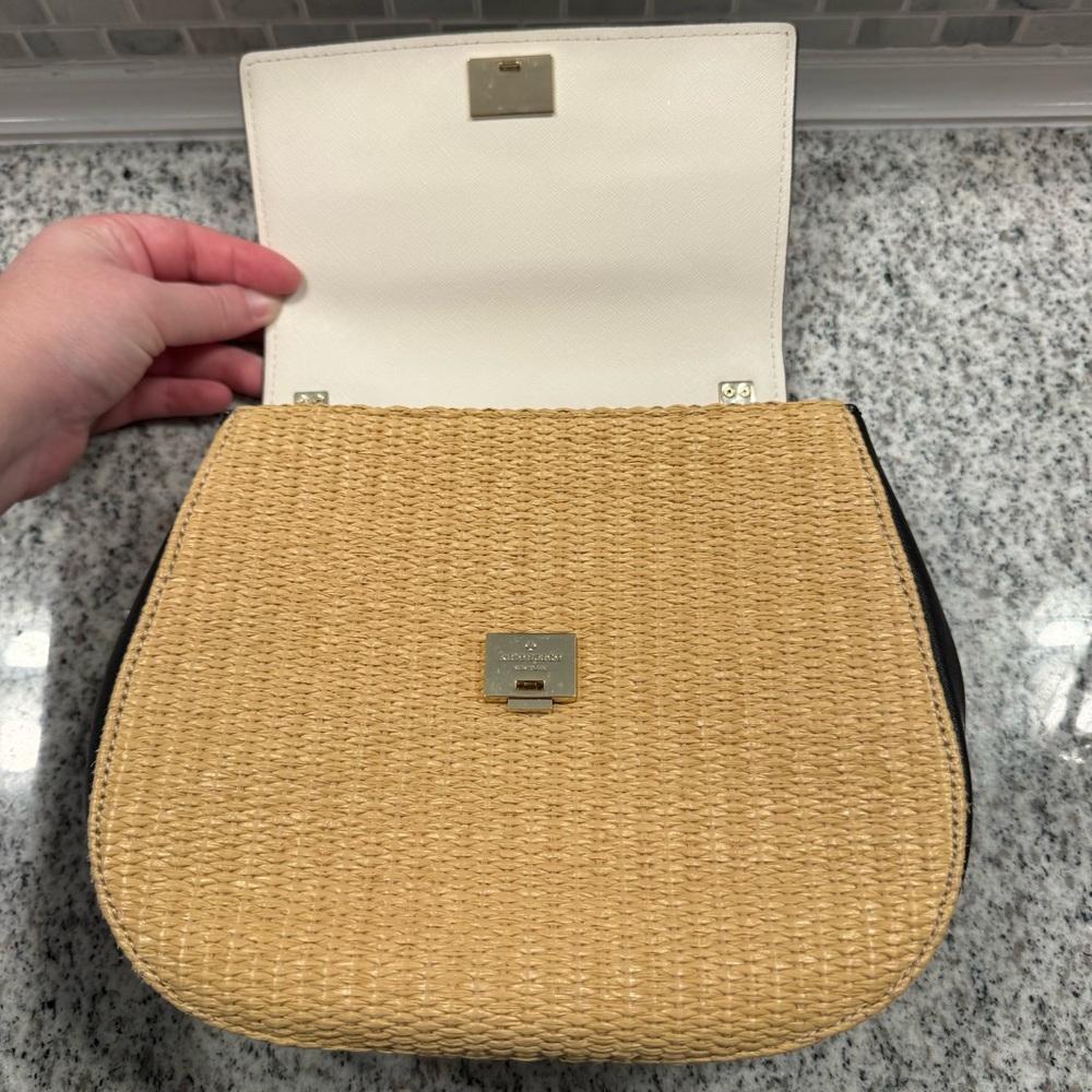 Kate Spade Cameron Street Straw Colorblock Byrdie Crossbody - Picture 8 of 10